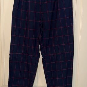 Forever 21 Navy and Red Plaid Trousers